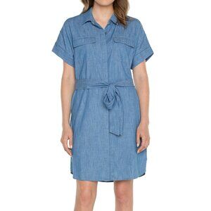 Liverpool Belted Denim Shirtdress XL